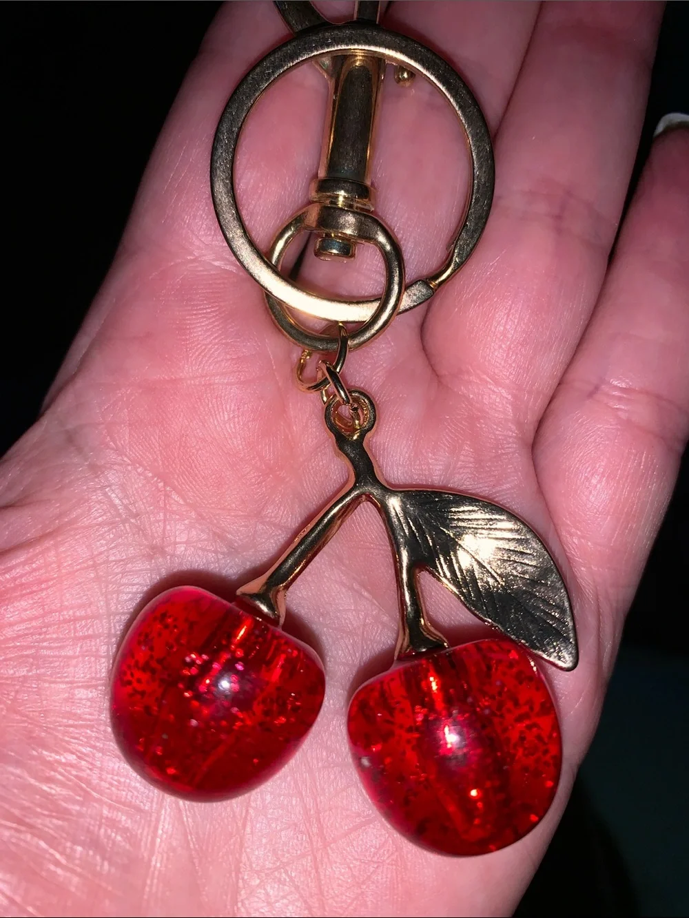 Cherry purse/bag charm Keychain